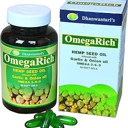 Dhanwantari's Omegarich Omega 3 Triple 3X Strength Pack of 90 Vegeterian Capsules-image-72