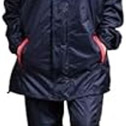 Rain Suit for Women's Waterproof Reversible Double Layer with Hood Set of Top and Bottom-image-87