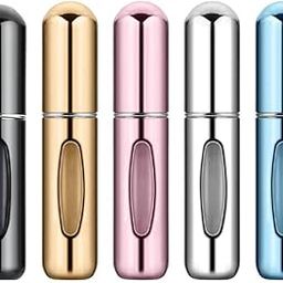 BESTAQUA Tringdown Plastic 5 Pcs Portable Mini Refillable Perfume Atomizer Bottle, Refillable Perfume Spray (Multicolor)(25 ml)-39