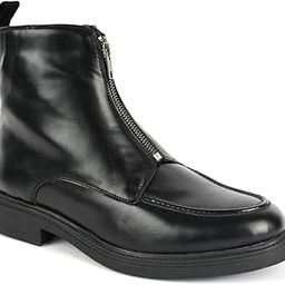 Cosmopolitan Zip-Up Vegan Leather Boots, Low Heel, Cushioned Insole-image-25