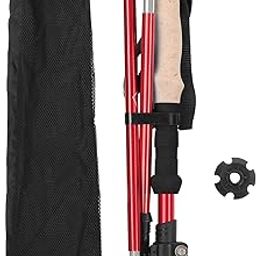 Generic Climbing Pole, EVA Foam Handle Hiking Poles Feels Comfortable and Non‑Slip Xternal Rubberization Process for Camping for Home(red)-66