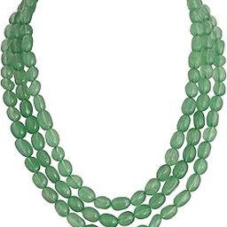 Three Layer Real Onyx Stone Beads Necklace for Women and Girls RV3415-image-12