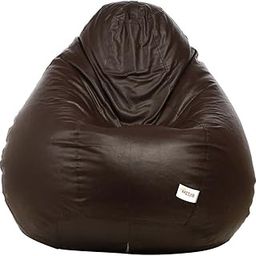 Sattva Classic Teardrop Shape Bean Bag Cover (Without Beans) XL Size - Brown-22
