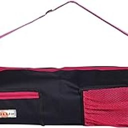 PHILLIN Zipper Yoga Mat Bag for Meditation Mat's Cover Bag with Adjustable Shoulder Strap Waterproof Mate Carry Bags fit for 4mm to 8 mm Mats for Women and Men (Navy Blue Pink)-image-41