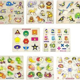 APPSTER Educational Colorful Animals, Fruits, Vegetables, Birds, Numbers, Body Parts, Shape Color & Sea Animals Wooden Puzzle Toy for Kids Jigsaw Puzzles Learning Toys Game (Pack of 8)-image-23