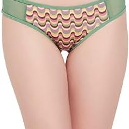 Women's Polyamide Low Waist Outer Elastic Bikini Panty in Multi-image-90