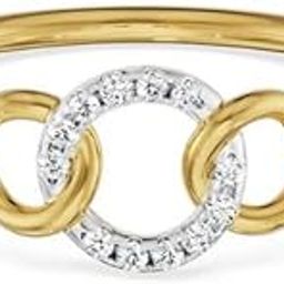 emori Three Hoops Diamond Ring | 14KT | Yellow Gold |-picture-1