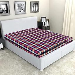 Wings Star Cotton Mattress Cover King Size - 78x72x6 Inches | Protector With Zipper Chain | Bed Cover, Yellow-image-88