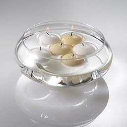 Craftfry Splendid Glass Spring Urli Bowl for Diwali Decorative Bowl | Floating Flowers | Tea Light Candles Home (Transparent, 8 Inch)-picture-14