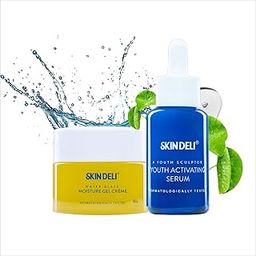 Face Gel Moisturiser 50 G, and Anti-Ageing Face Serum 30 ML, Skin Care Bundle | Instant Skin Hydration and Firming Duo | With Benefits of Vegan Ayurvedic and Chemical Active Ingredients-13