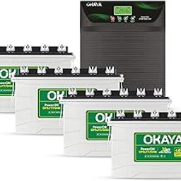 Okaya Inverter with Four Battery Combo for Home,Office & Shops|ATSW6650 48V True Sine Wave Inverter 6100VA with OPSJT17048 140Ah Inverter Battery |Warranty: 36 Months(Inverter) & 48 Month(Battery)-picture-18
