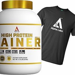 High Protein & High Carbs Mass Gainer For Muscle Mass Gain and Muscle Builder | 42.9g Protein & 21 Vitamin + Minerals | Gain Strength & Size | High Calories Formula with Vitamins & Minerals for Weight Gain | Weight Gainer for Women & Men [Rich Chocolate, 3kg] Free T-Shirt-image-15