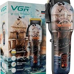 VGR V-689 Professional Salon Series Hair Clipper/Hair Trimmer for Men with LED display, Runtime 180 min with 4 Cutting Guide comb (Multicolor)-31