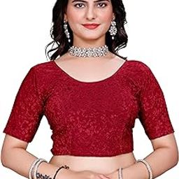 Women's Round Neck Half Sleeve Stretchable Blouse-picture-30