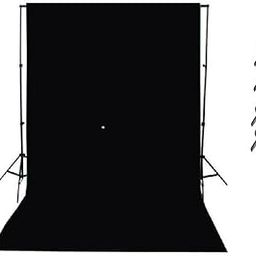 PICPRO Professional 8x12Ft Black Screen Backdrop Cloth for Photography Background with 4 Clips, Backdrop Curtain for Decoration, Photoshoot, Game Live Steaming Video Conference-image-6