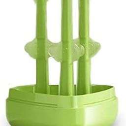 THE LITTLE LOOKERS Baby Manual Toothbrush 3 In 1 Set For Newborn/Infants/Toddlers/Kids (0-18 Months) (Green)-16