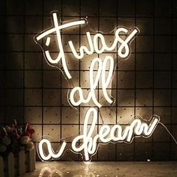 SG PRINT It was All A Dream Neon Sign Light Dream Neon Lights Wall Dercor for Wedding Party Letters LED Signs Club Office Hotel Pub Cafe Wedding Birthday Party-image-84