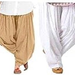 Women Cotton Mid Rise Patiyala Salwar Combo Pack Free Size Four Colors White, Black, Maroon And Beige | Fit Type: Overall Fit | Size: Free Size-image-2