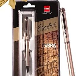 Cello Signature Terra Ball Pen | Blue Ink | 1 Ball Pen | Trendy Exclusive Body Color | Premium Metal Pen for Gift | Stylish Corporate & New Year Gifts for Men & Women-23