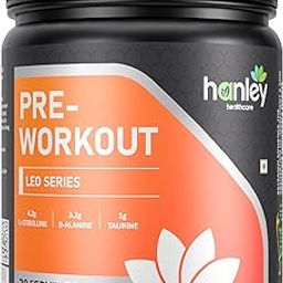 Hanley Leo Series Pre Workout Supplement for Men, (20 Servings) Orange Flavor, 300g-30