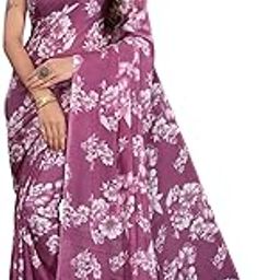 Women's Floral Printed Georgette Saree with Unstitched Blouse Piece-image-36