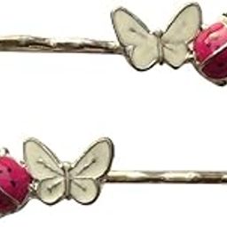 Women's Metal Summer Garden Bobby Hair Pin (Rhodium; Multicolour )-image-8