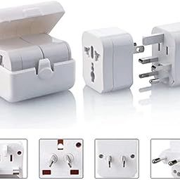 IncPride Universal Travel Adapter with Case Cover | International Travel Plug Adapter | Wall Outlet Power Charger Converter | White | Pack of 1-image-65