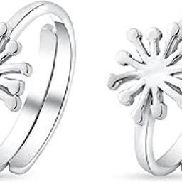 925 Sterling Silver Flower Bloom Toe Rings-image-38