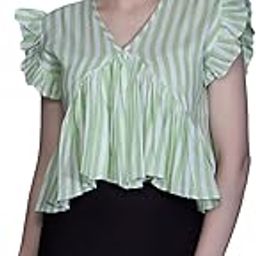 Womens Waffle Knit Tunic Cap Sleeve Button Down Tie Knot Henley Tops Loose Fitting Bat Wing Shirts Top (X-Small, Green)-image-47