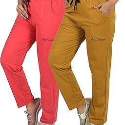 Women Regular Fit Cotton Plain Comfortable Night Trackpant With Side Pockets, Lower, Sports Trouser, Joggers, Lounge and Daily Gym Wear-image-95