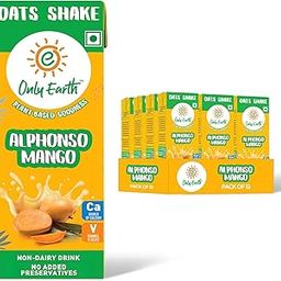 Only Earth Oats Shake | Alphonso Mango | Plant-based | Lactose-free | No Added Preservatives| Cholesterol-free | Guilt-free | With Calcium, Vitamin D, B1, B2 & B12 200 ml(Pack 12)-0