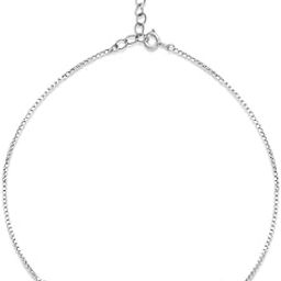 925 Sterling Silver Cubic Zirconia Infinity Rhodium Plating Chain Anklet (Single) | Gift for Women & Girls | With Certificate of Authenticity & 925 Stamp|Mother's Day-image-94
