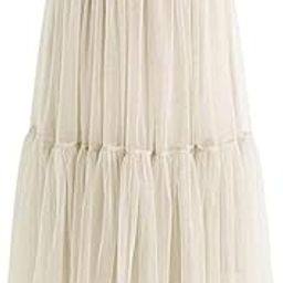 Women's Trendy Net Long Skirt for Women's -Stylish Lightweight Full-Length Net Maxi Skirt-3