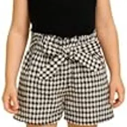 ninas Baby Girls Solid Cotton Blend Style Top and Shorts Set for kids (Black & White)-picture-47