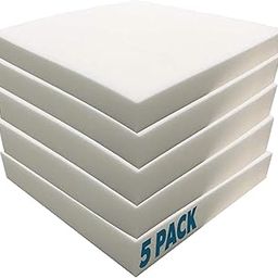 Foamma 4” x 24” x 24” (5 Pack) - High Density Outdoor Couch Cushion Replacement for Patio Furniture, Square Foam Pad for Couch Cushion Support, Upholstery Foam Padding for Sofa - Cover Not Included-image-48