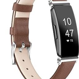 Tobfit Leather Band for Inspire 2 Bands for Women Soft Slim Leather Replacement Straps for Inspire HR/Inspire/Ace 2 Fitness Tracker-30