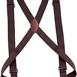 Mens Womens Suspender X Shaped Elastic Straps Hook Suspenders Adjustable Coffee Clothing Shoes & Accessories | Mens Accessories | Suspenders Braces-image-35