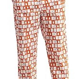 Orange Geometric Pattern Cotton Pajama-12
