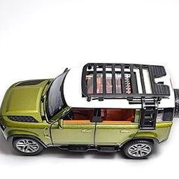 The Flyers Bay Land Rover Defender RC Car, 1:22 Scale,Die-Cast Model with Openable Doors, Lights and Smoke Effects, Toy for Kids 3-10 Years (Green)-picture-16