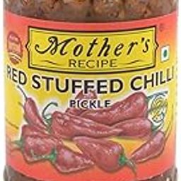 Mother's Recipe Pickle - Red Stuffed Chilli, 400g Jar-image-41