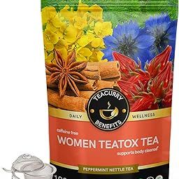 TEACURRY Women Detox Tea (1 Month Pack, 100 Grams)+ Infuser - Helps with Weight Loss, Liver Detox and Intestinal Health-image-83