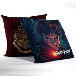 Harry Potter Printed Cushion Cover Set of 2 (12 x 12 Inch) with Fillers – Magical Home Decor for Potter Fans – Soft & Durable Throw Pillow Covers – Hogwarts Gift Idea – Machine Washable-6