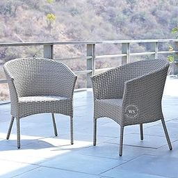 Wooden Street Vatican Set of 2 Outdoor Seating Chairs, Garden Patio Coffee Chair Set, Balcony Wicker Furniture with 2 Chairs Only, Outdoor Furniture for Terrace (44x24x31 inches, Brown)-13
