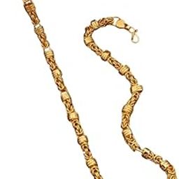 AtoZee Jewellery 1 Gram Gold Plated Stylish Men's Chain | Heavy Designer Curb Link Chain | Trendy Party Wear Necklace for Men & Boys | Premium Imitation Jewelry | Ideal Gift for Him-image-8