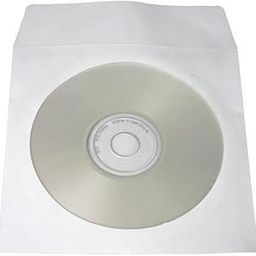 CD DVD Paper Sleeves Envelopes with Flap & Clear Window, 100 Piece, White-picture-2