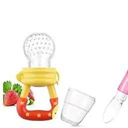 Gilli Shopee Baby Fruit Nibbler and Feeder Pacifier Baby Fruit Nipple | Nibbler for Babies with Baby Silicone Spoon (Multi-8)-15
