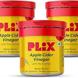 PLIX - THE PLANT FIX Apple Cider Vinegar Effervescent Mini | Vitamin B6 & B12 | Pack of 3 (Mango), 9 Tablets | No Added Sugar | Easy to Carry & Consume-12