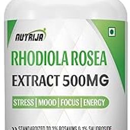 NutriJa Rhodiola Rosea Root Extract 500mg | Rosavins & 1% Salidrosides & Adaptogen Complex with Bioperine. (60 Capsules)|Rosea Root Extract Capsules-67