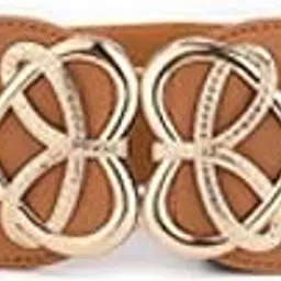 redhorns Elastic Fabric Waist Belt for Women Dresses Elegant Vintage Design Stretchy Ladies Belt for Saree Girls Jeans - Free Size (GRP-LD18B_Brown)-picture-41