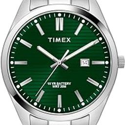 timex Men Stainless Steel Green Round Analog Dial Watch- Twtg10409, Band Color-Silver-picture-49